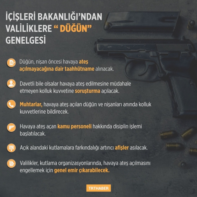 İçişleri Bakanlığı'ndan "düğün" genelgesi